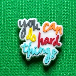 🌼 (5/$10 or 10/$15) NEW Autism Awareness Croc Charm,  You Can Do Hard Things